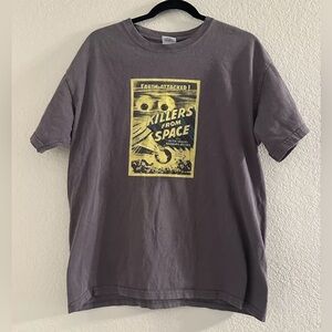 Vintage Style Killers From Space Graphic T Shirt Large- Horror Movie Rare